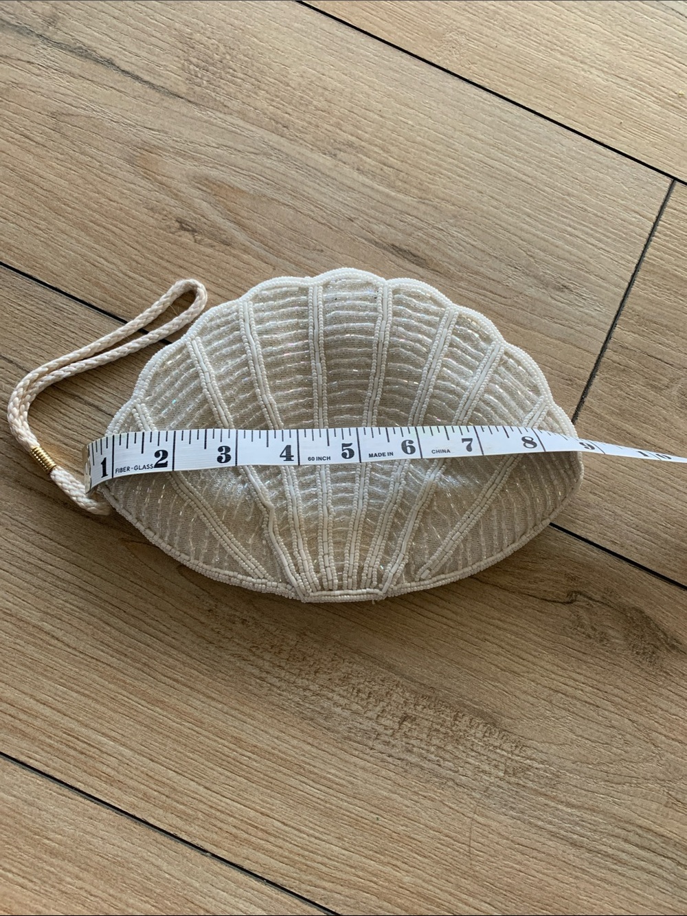 MermaidCore Cream Shell Wristlet Clutch Bag 🐚 - Picture 6 of 7